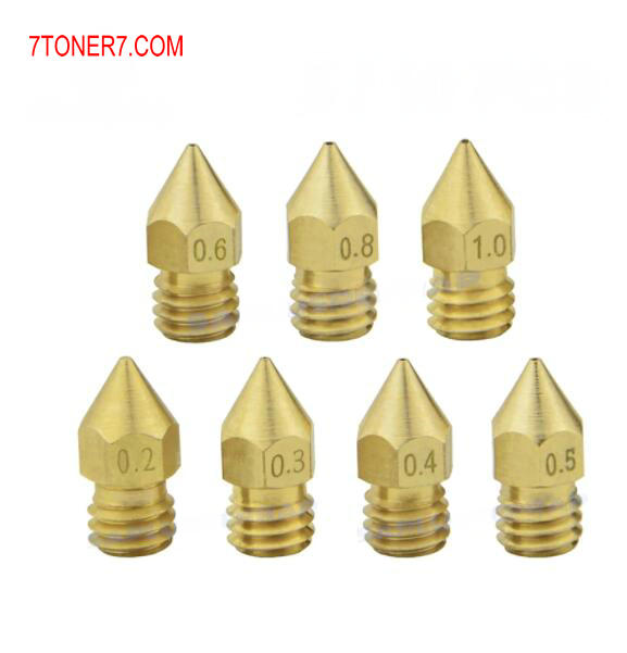 MK8 Brass Nozzle 0.2MM 0.3MM 0.4MM 0.5MM Extruder Print Head Nozzle For 1.75MM CR10 CR10S Ender-3 3D Printer Accessories